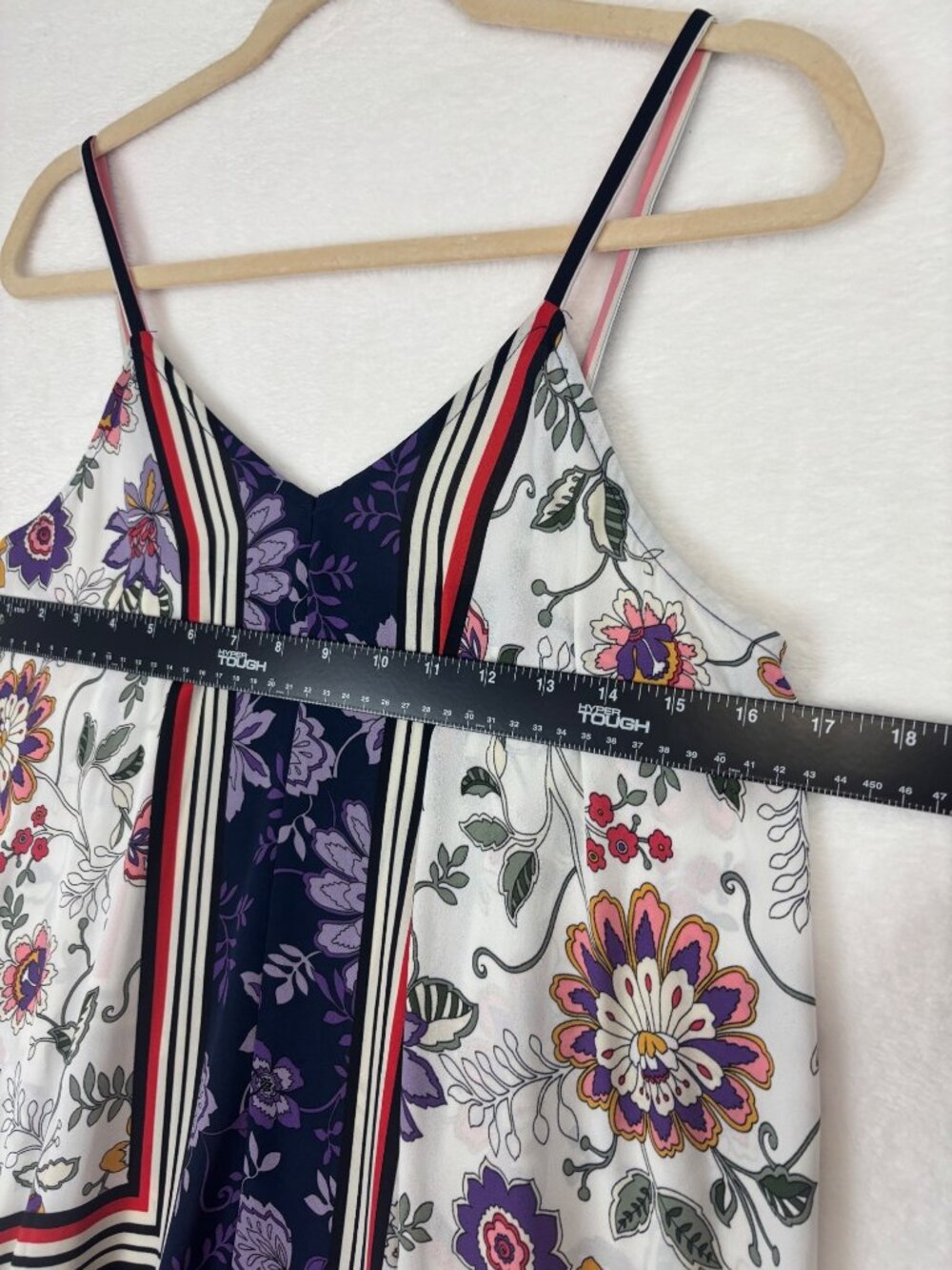 Nanette Lepore 6 Floral Handkerchief Hem Maxi Dress Multicolor Boho Print Hippie - Picture 3 of 6